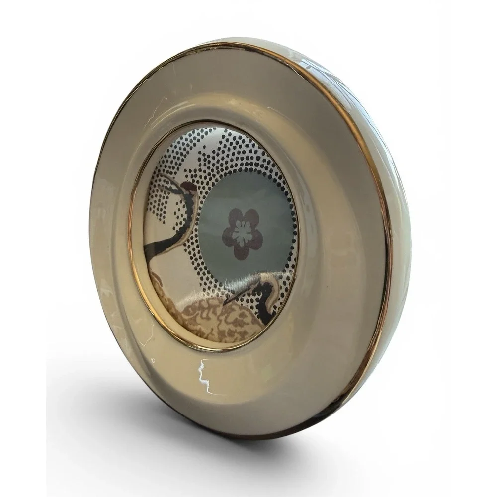 Lenox Round Frame Cream 24K Gold Memorable 5